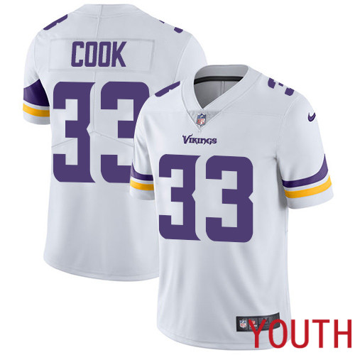Minnesota Vikings 33 Limited Dalvin Cook White Nike NFL Road Youth Jersey Vapor Untouchable